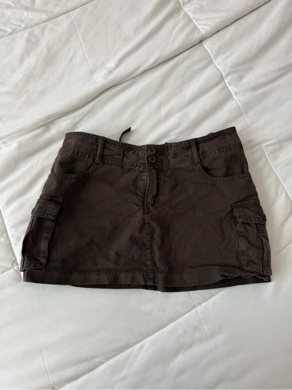 Brandy Melville Dark Brown Cargo Mini Skirt
